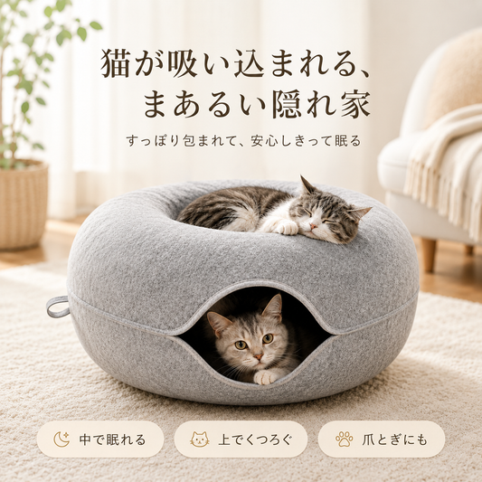 ねこやすみ|猫がやすらぐ隠れ家ベッド