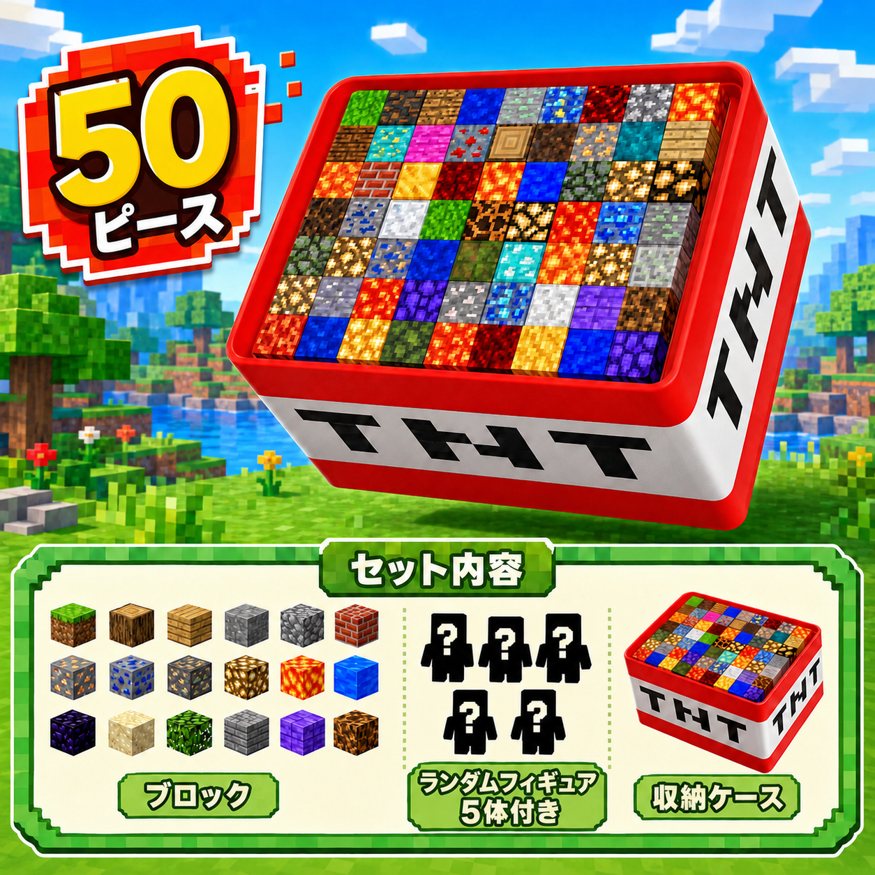 ピタッとキューブ｜手で作るドット風マグネットブロック