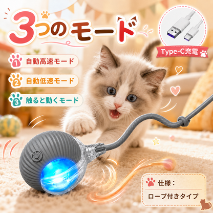 自動じゃらしボール｜留守中も遊べる充電式おもちゃ