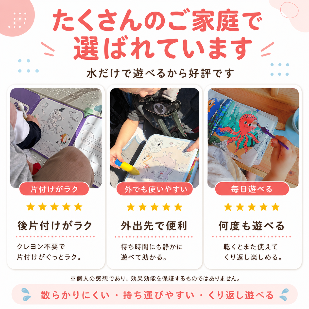 ウォーターマジック｜水でよごれないぬり絵ボード